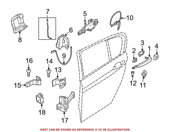 BMW Door Hinge = Rear Driver Side Lower 41527284543